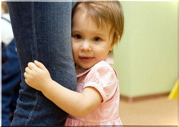 Child with mother.