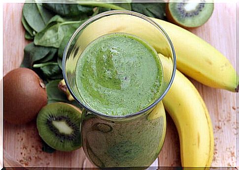 Banana and spinach