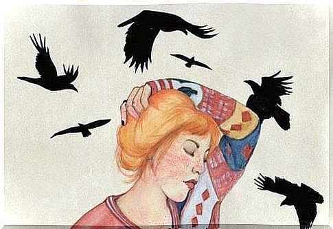 The woman and the crows