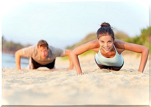 Exercise on the beach