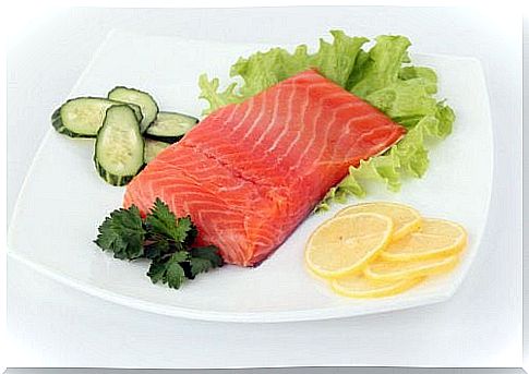 Salmon on a plate