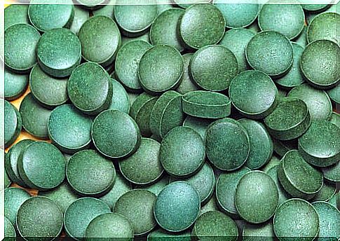 Spirulina in tablets