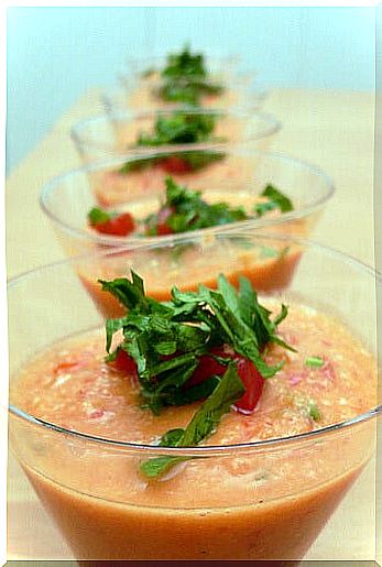 a plate of gazpacho