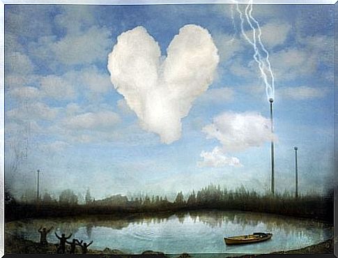 A heart-shaped cloud, and to love without possessiveness 